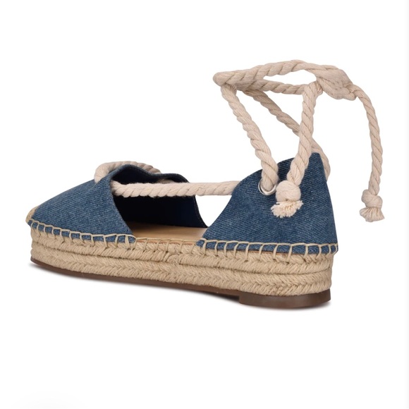 Denim Espadrilles with Rope tie by Nine West. size 9.5 - Picture 3 of 6